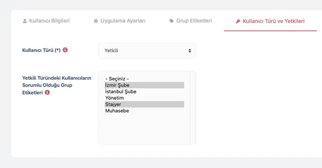 Şube Yetkilileri Oluşturun!