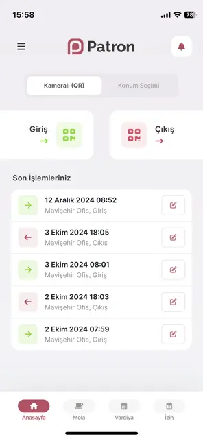 QR Kod Okutma (Kameralı) İşlem - 01