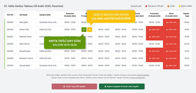 Vardiya (Shift) Yönetimi ve Otomasyonu Ekran Görüntüsü
