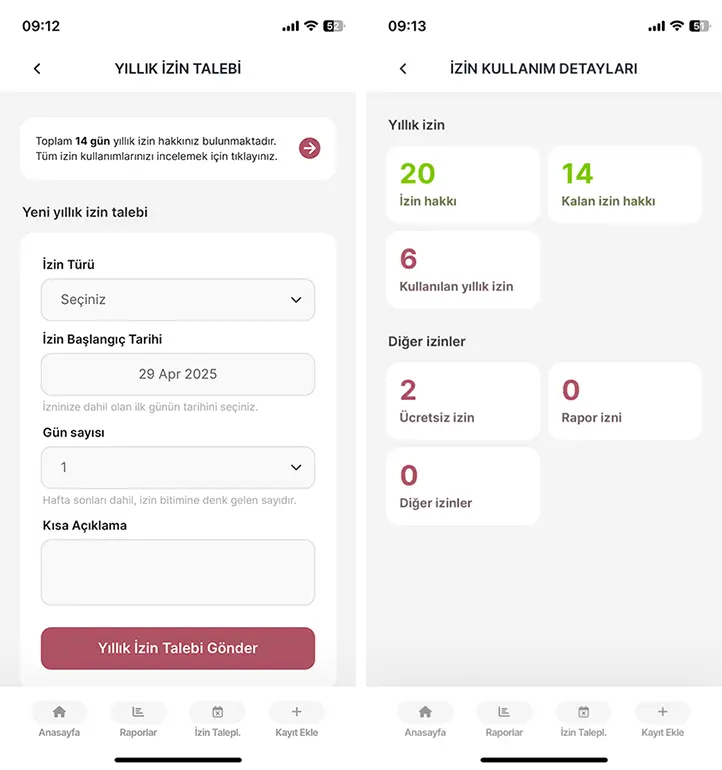 Yıllık İzin Takip Programı